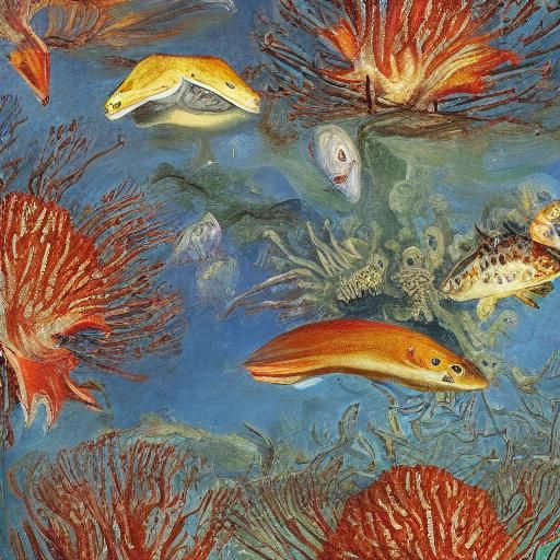 Mousefish Nibbles Cheese Corals: Marine Creature Art