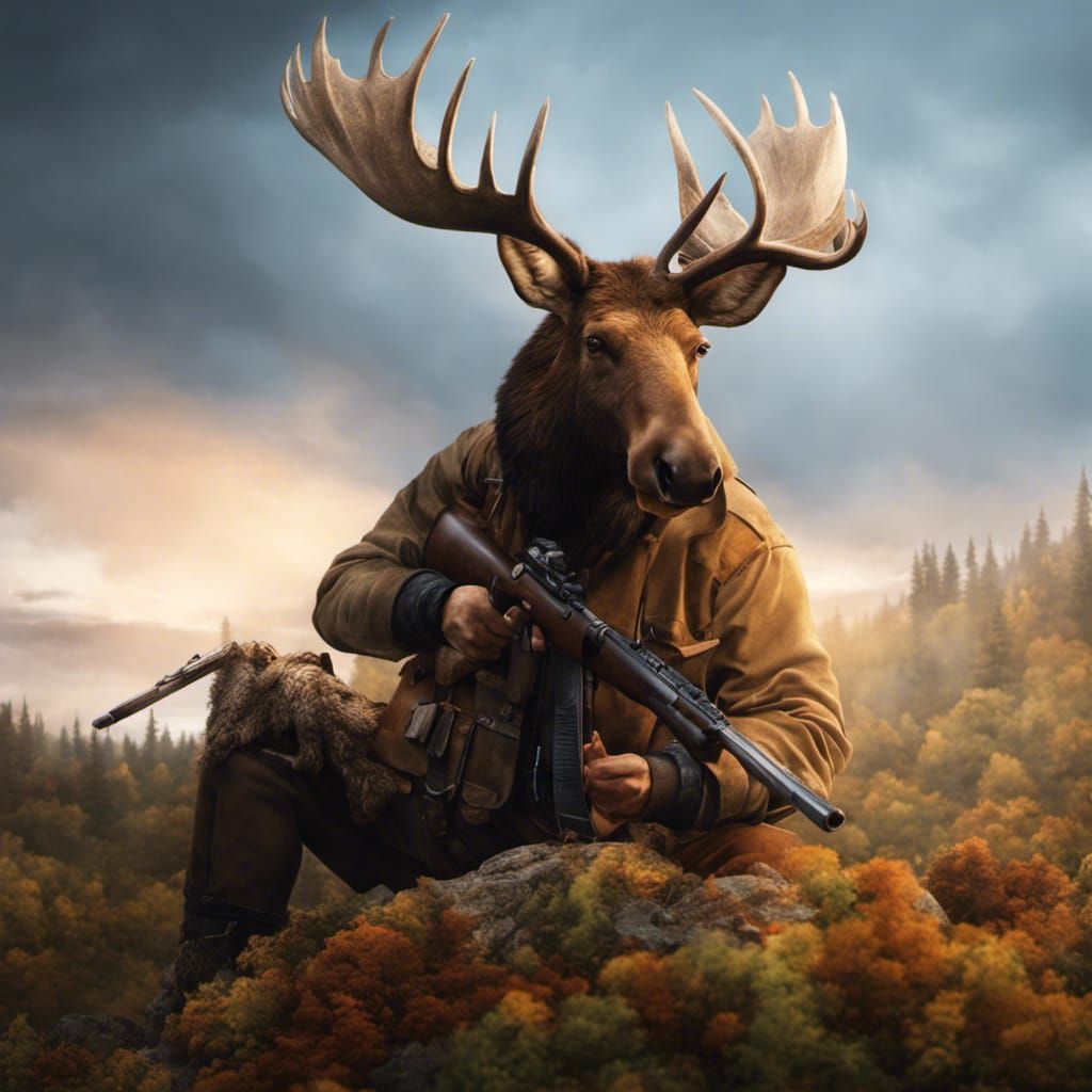 Moose Hunt Season in Sweden: Detailed Art