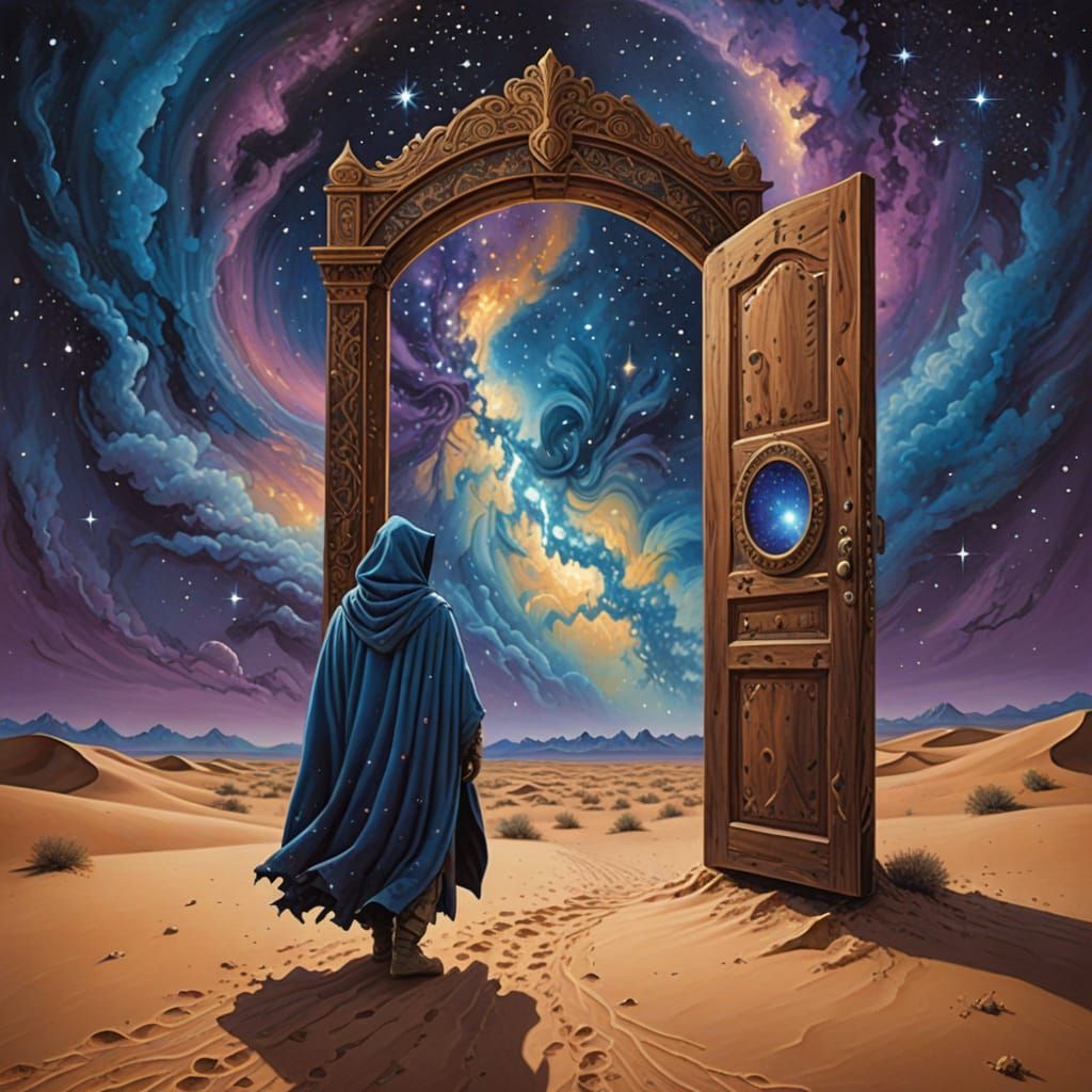 Surreal Desert Portal Unveils Cosmic Wonders