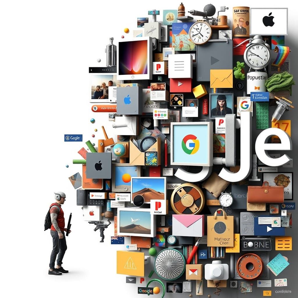 Cosmic Renaissance Futurism in a Mosaic of Digital Art