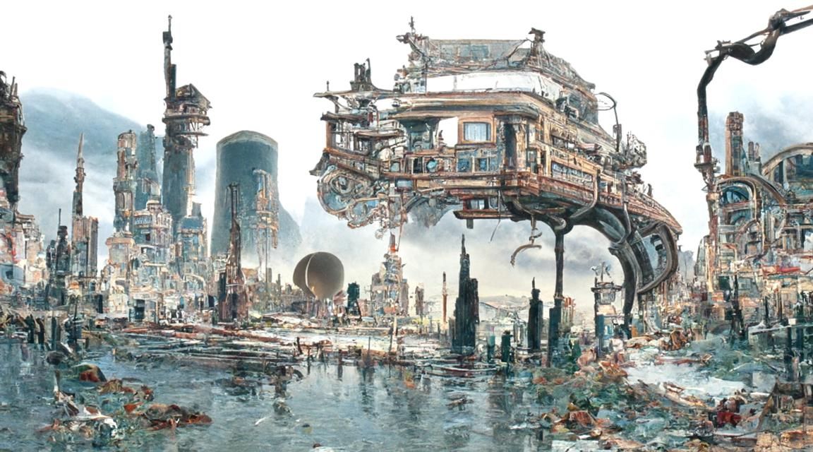Futuristic Sci-Fi Metropolis by Roberto Aizenberg
