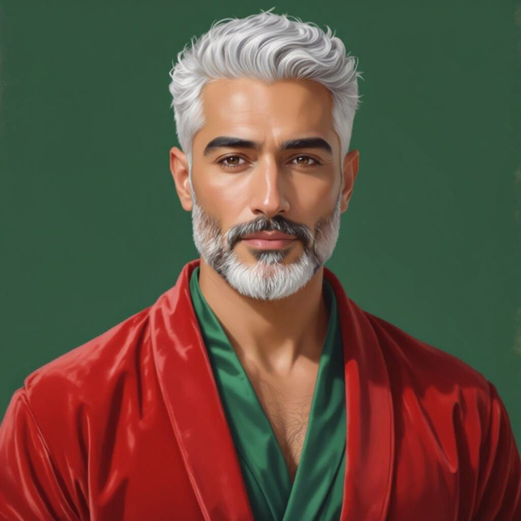 Divine Figure in Heaven: Impressionist Oil Painting