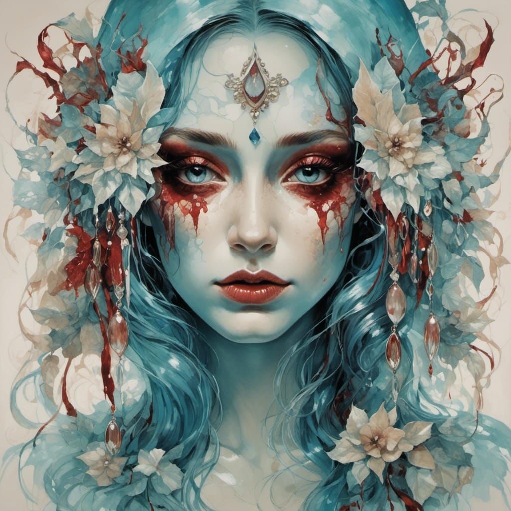 Gemstone Reflections in Sapphire, Topaz, and Burgundy