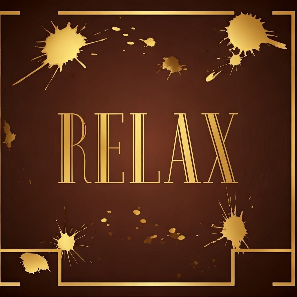 Elegant Art Deco Border with Gold Accents and Bronze Hues