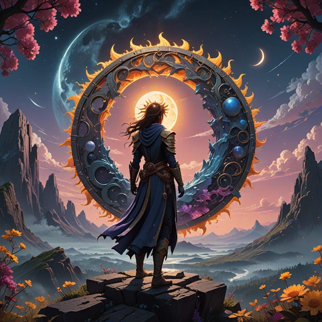 Hyper-Realistic Celestial Dance: Sun and Moon Converge in Ma...