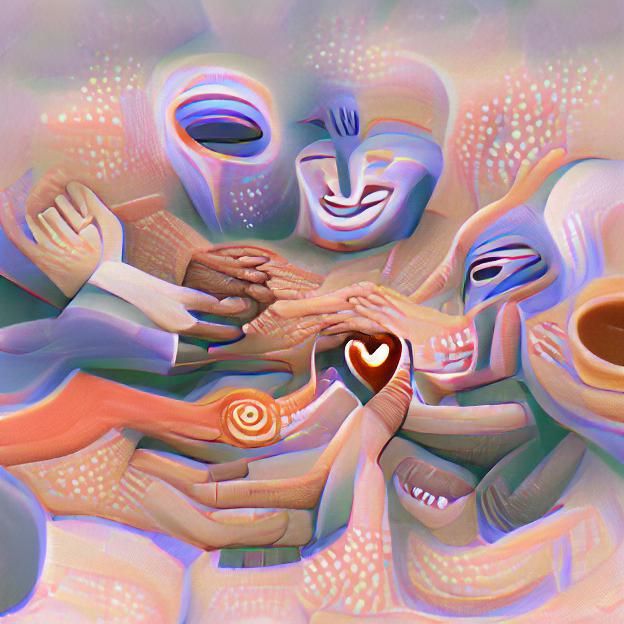 Heartwarming Image of People Uniting