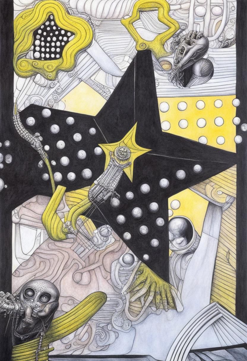 Hyperdetailed Gothic Art in Giger Style