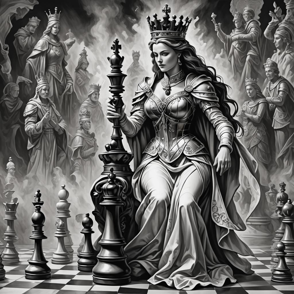 Chess Queen Brought to Life in Dramatic Illustration