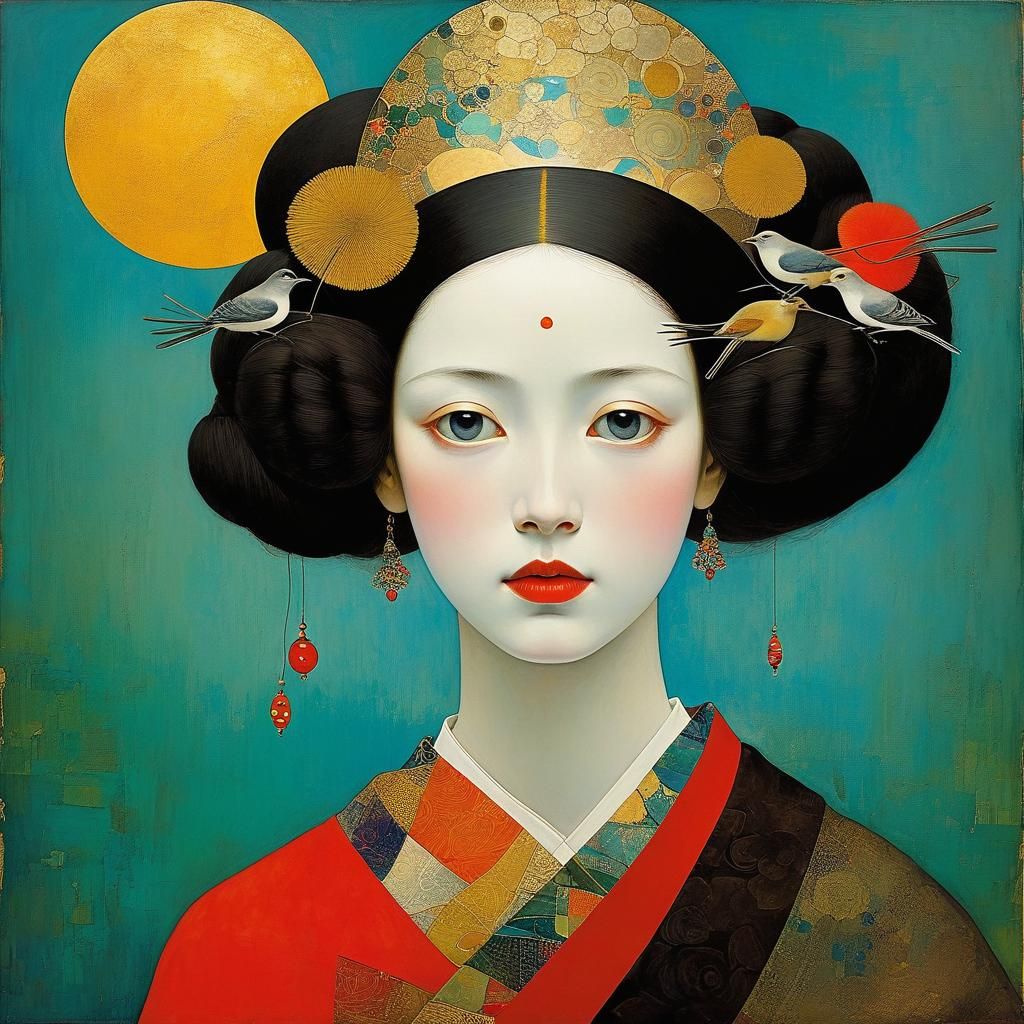 Surreal Art Nouveau Composition