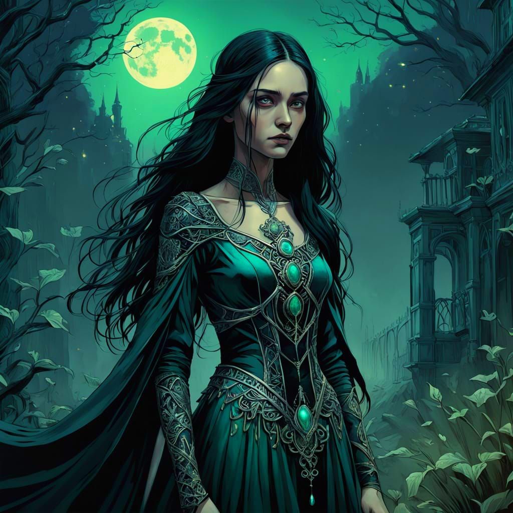 Mystical Seductress in Despair