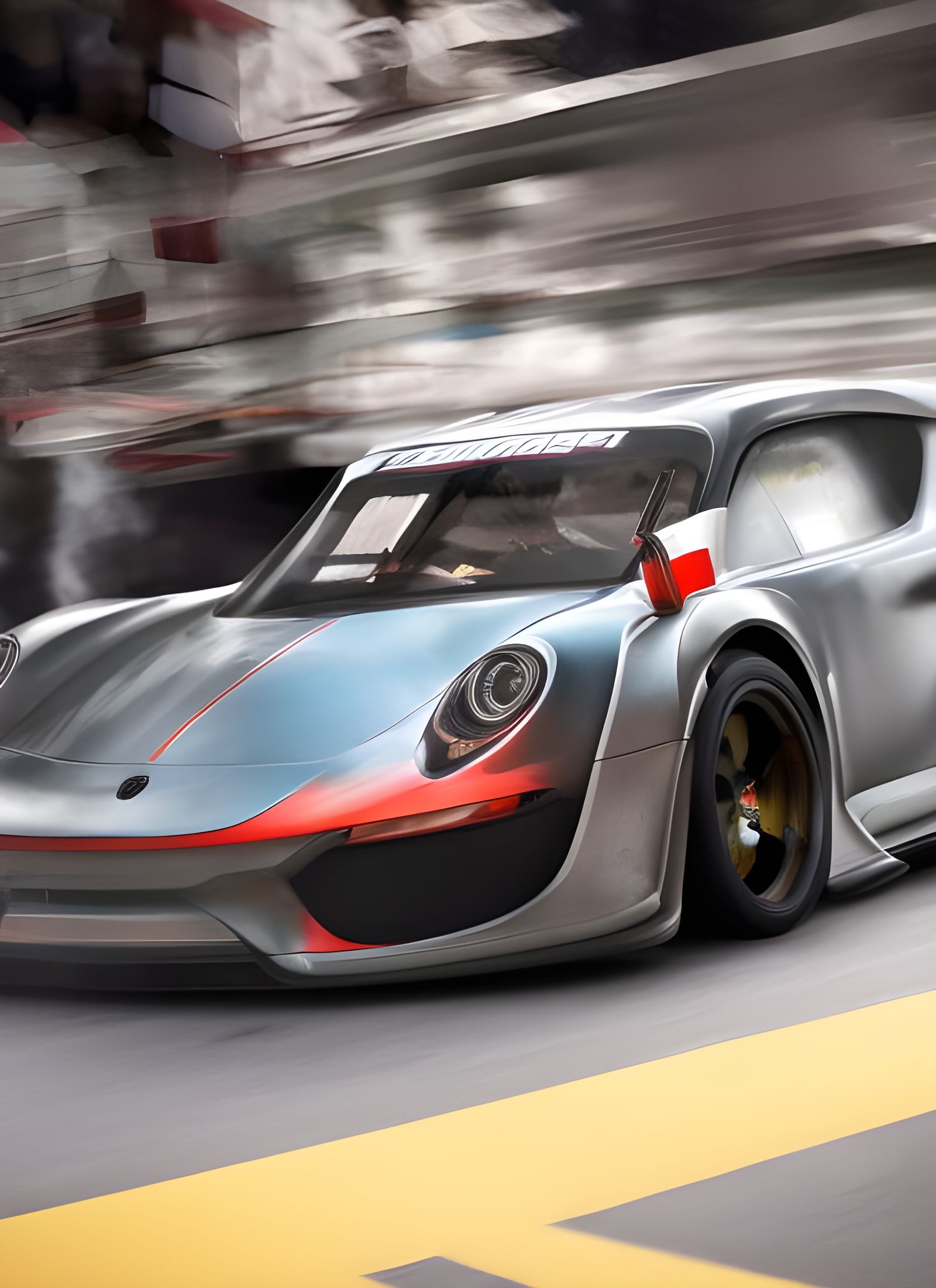 Hyperrealistic Cars Race in Dreamy 1960s Style