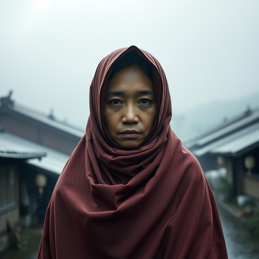 Javanese Woman in Kurosawa-Inspired Film Scene