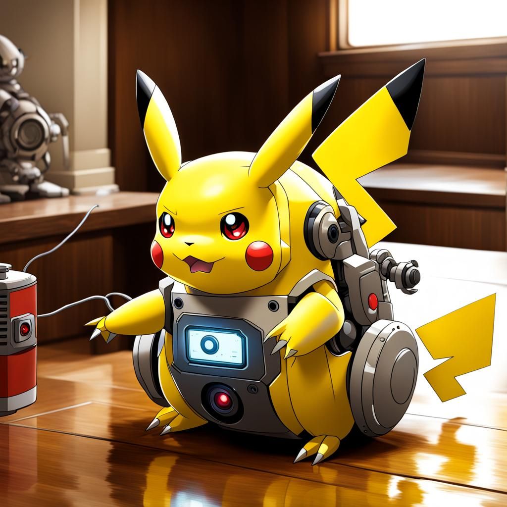 A robotic pikachu pokemon