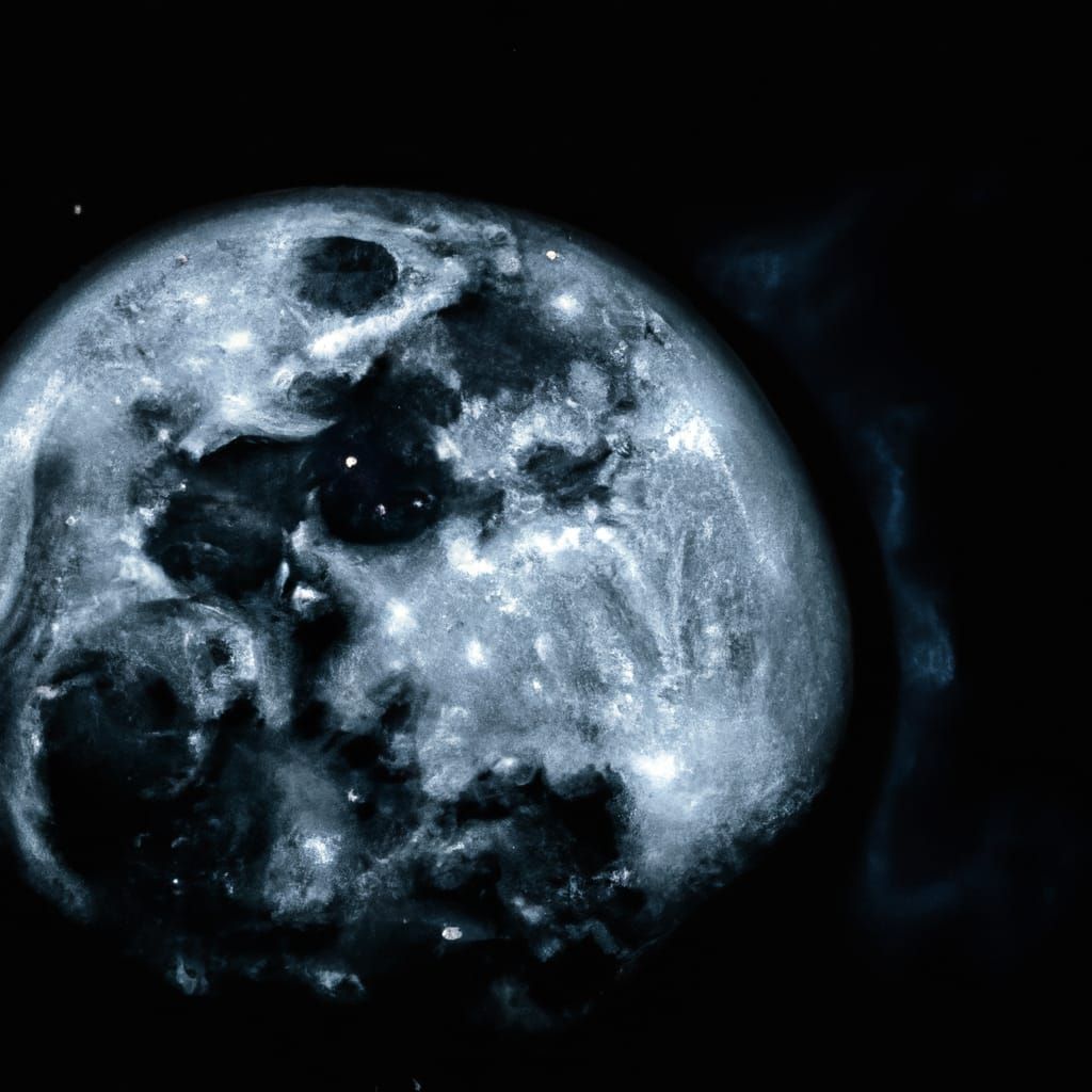 Ethereal Moon Reflecting Cosmic Dimensions