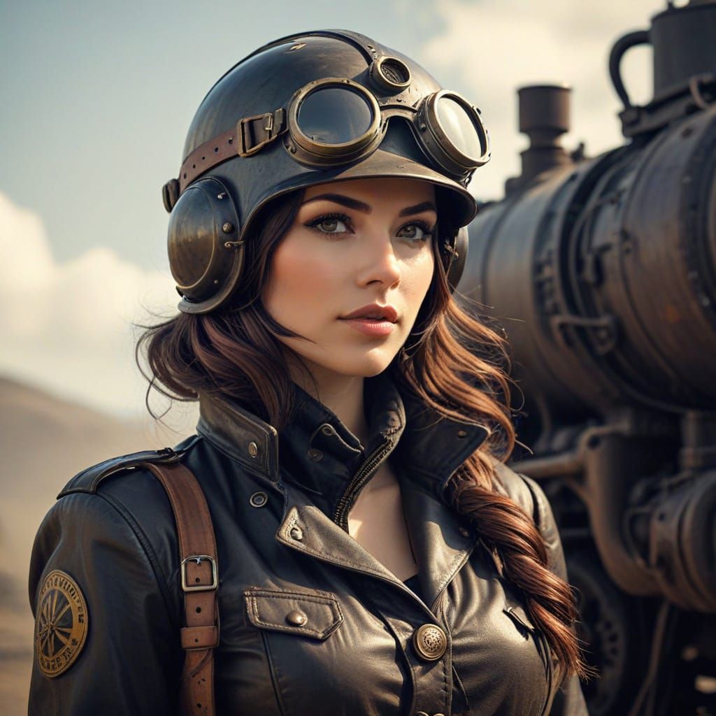Dieselpunk Goddess of the Golden Age