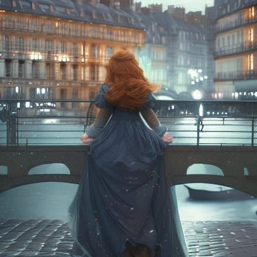 Black Cobblestone Bridge: Minimalist Image