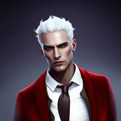 Dark Elf Portrait in Fantasy Concept Art Style