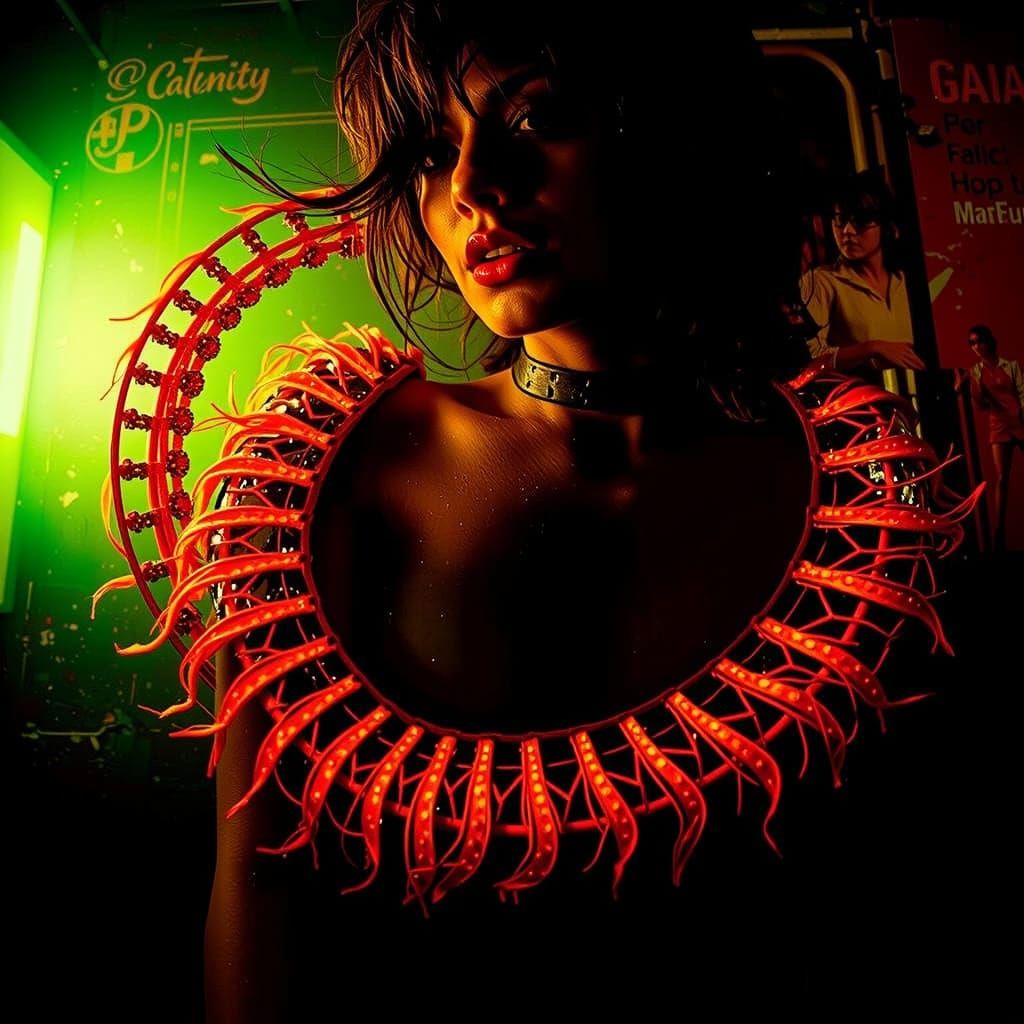 Glamorous Woman in Dramatic Chiaroscuro Lighting