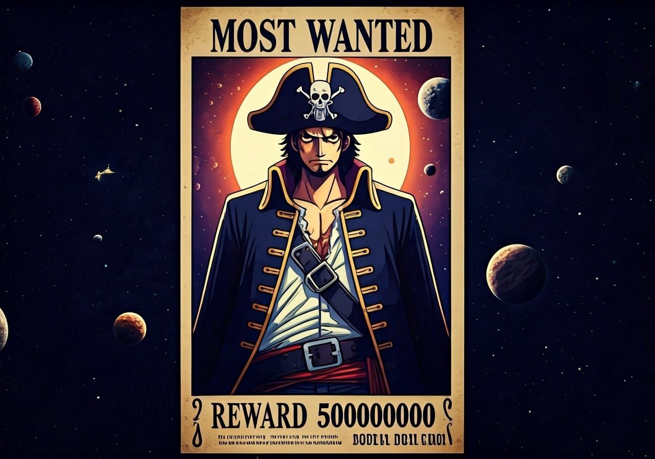 Comic art. A MOST WANTED POSTER. In the center of the poster...