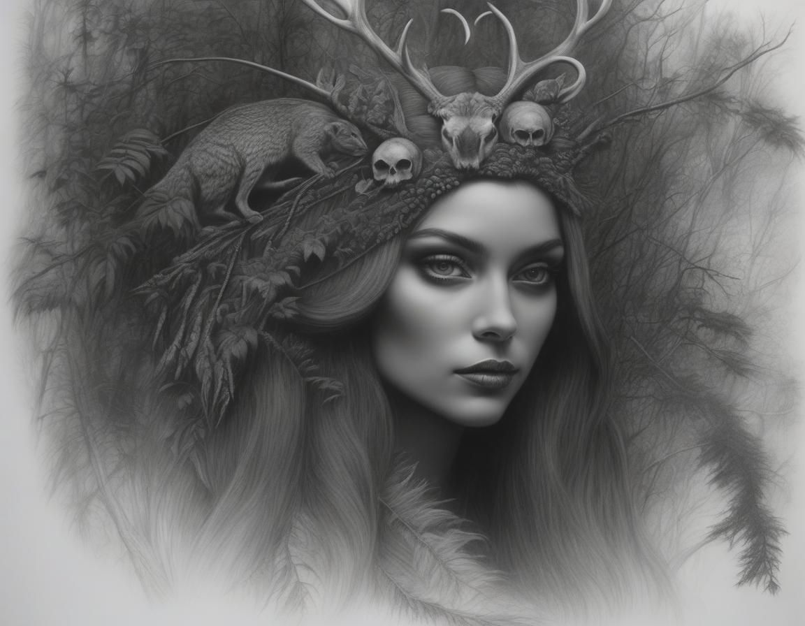 Nature Girl Portrait in Australian Tonalism Style