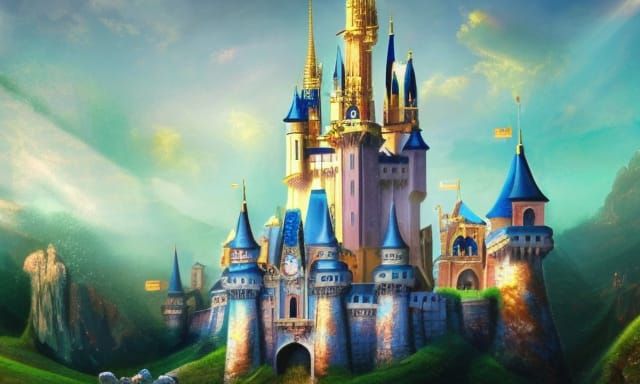 Majestic Castle: A Fantasy Storybook Illustration