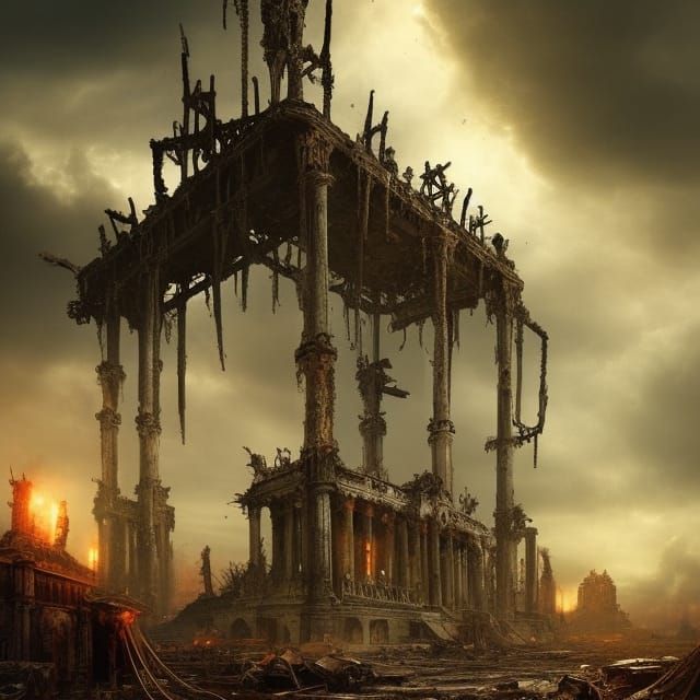 Apocalyptic Carnival of Rust: Digital Matte Painting