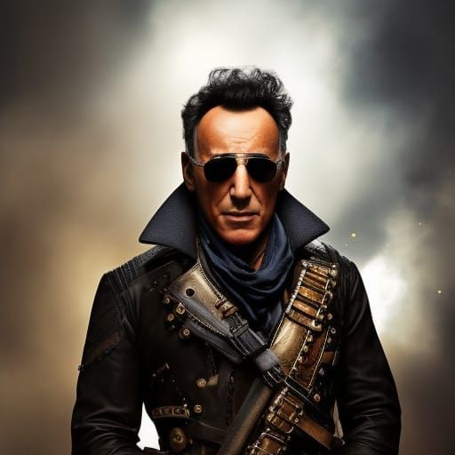 Steampunk Bruce Springsteen Portrait