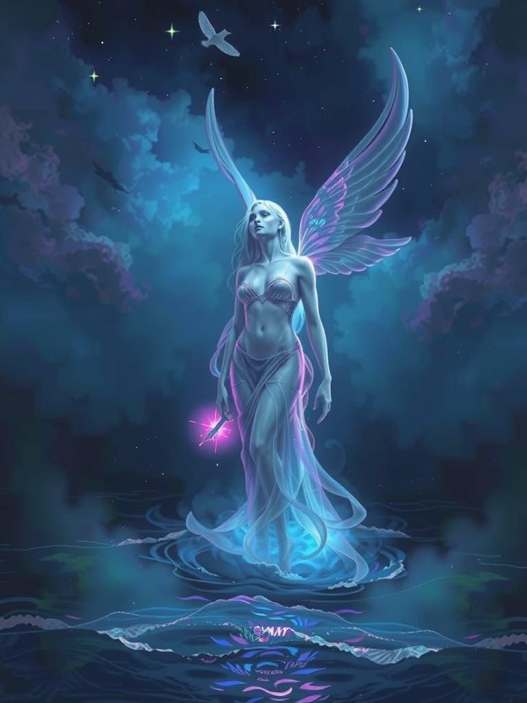 Goddess of Neon Oceanic Dreams