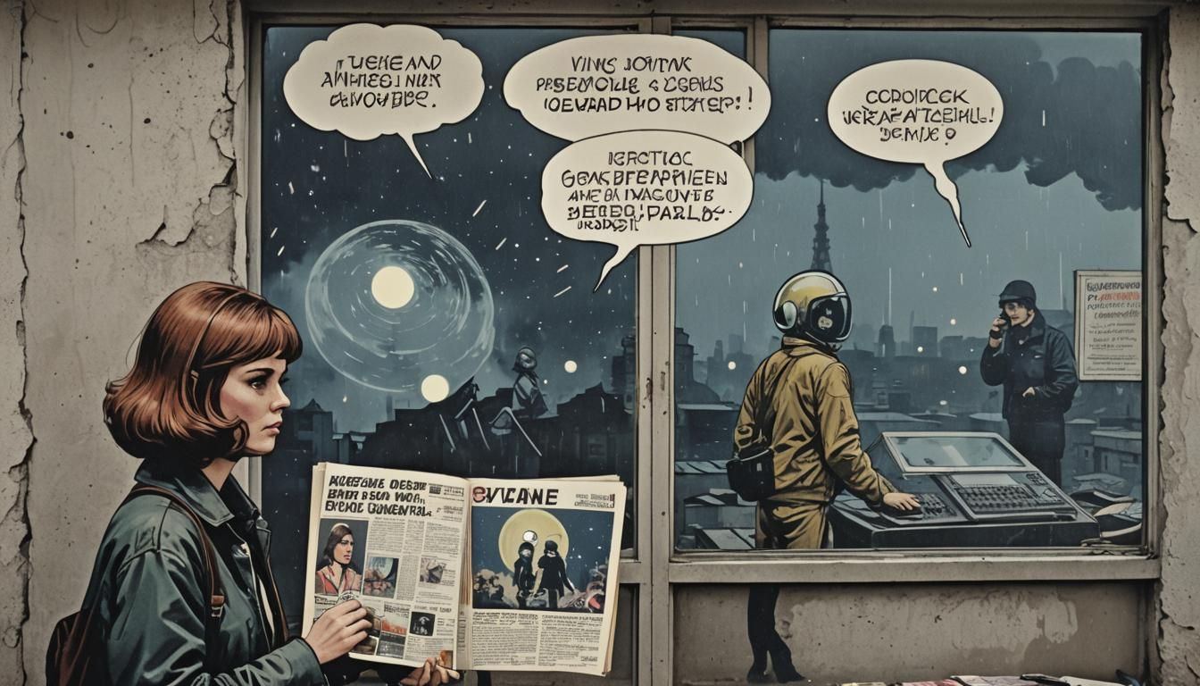 Chernobyl Window: Retro Comic Book Meets Neon VHS