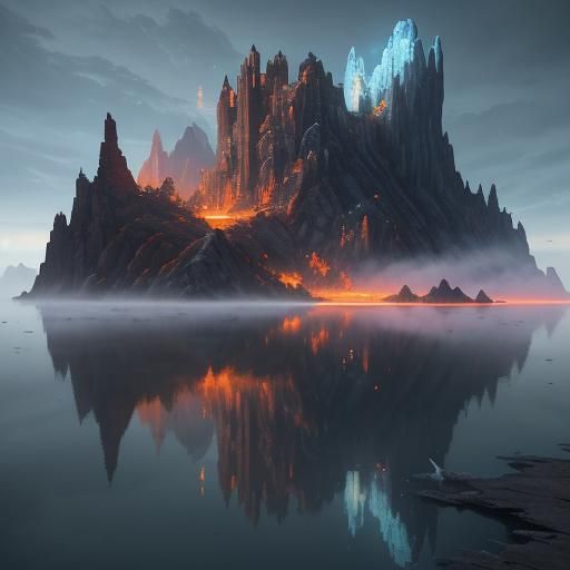 Warrior Overlooks Ancient City in Fantasy Concept Art