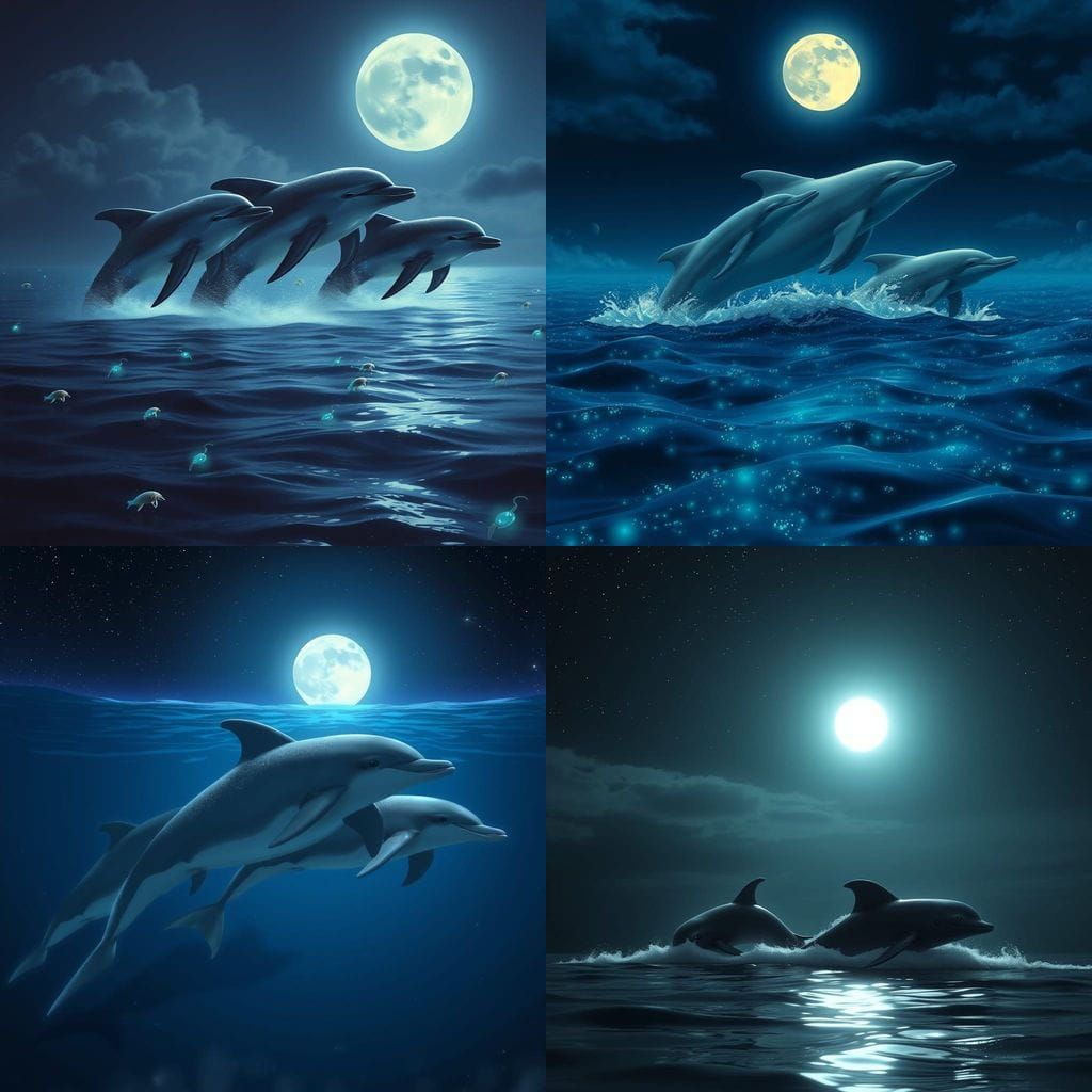 Giant Dolphins in the Dark of Night