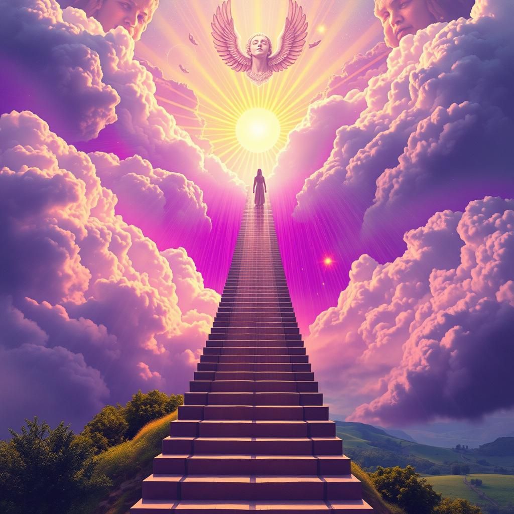 Stairway to Heaven in Dreamy Landscape