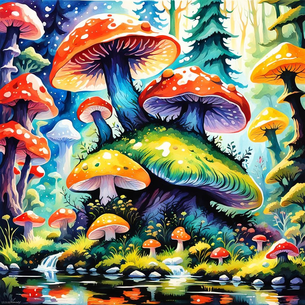 Cosmic Elder Dragon in an Ethereal Forest