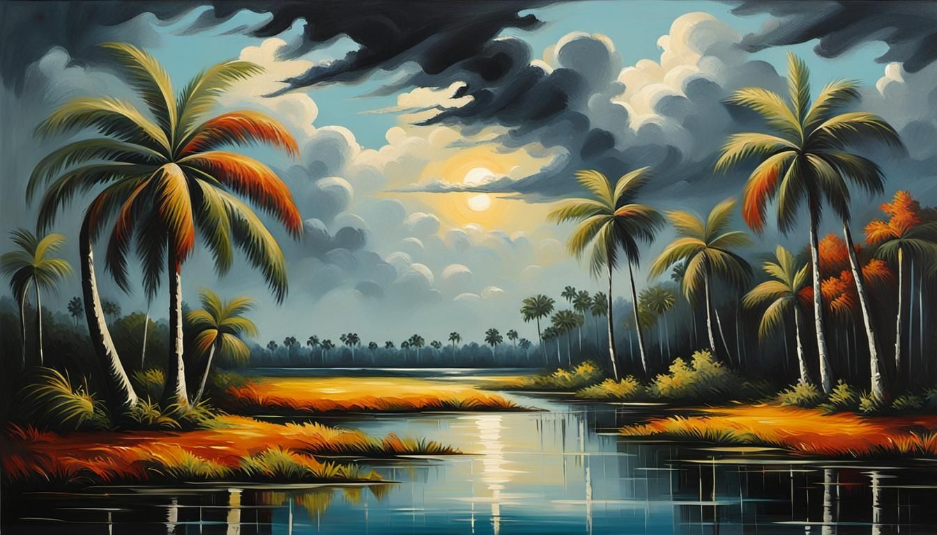 Florida Landscape in Highwaymen Style