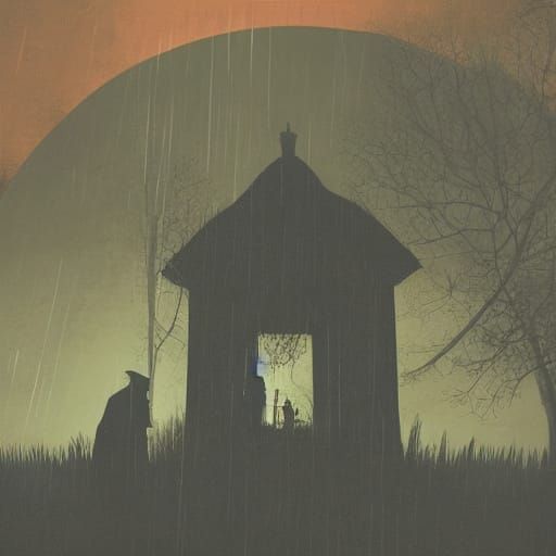 Ominous Figure in Shadows, Low-Key Lighting