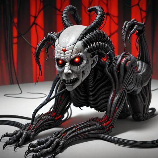 Haunting Gothic Cyberpunk Cenobite Concept Art