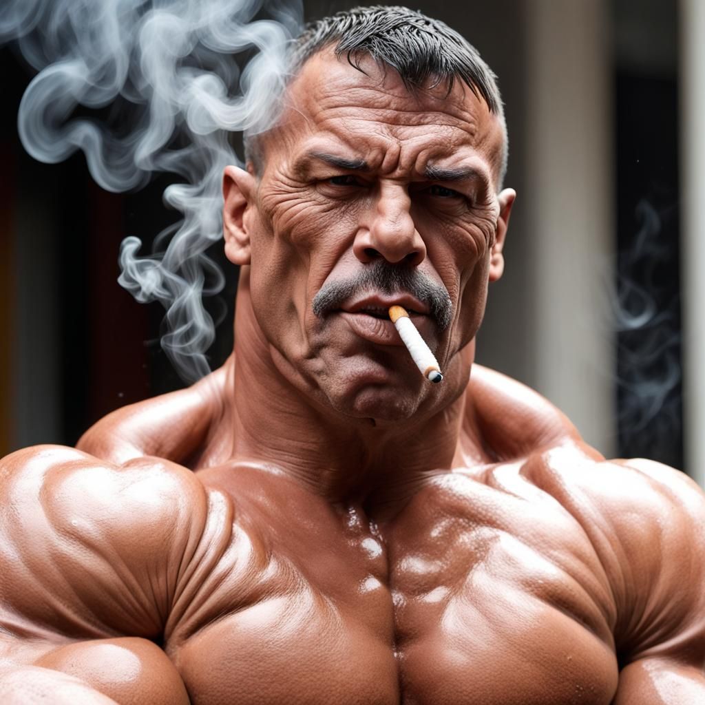 Hyperrealistic Image of a Muscular Brazilian Bodybuilder
