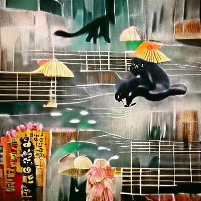 Black Cat Singing in the Rain, Japan