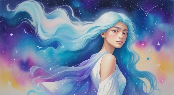 Abstract Love Poem in Iridescent Pastel Tones