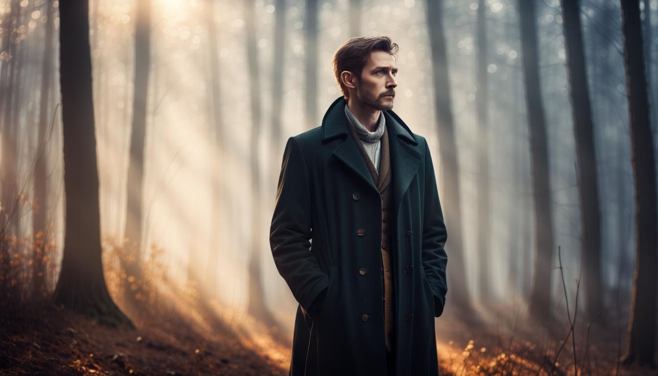 Misty Forest: Cinematic Portrait in Dark Fantasy Style