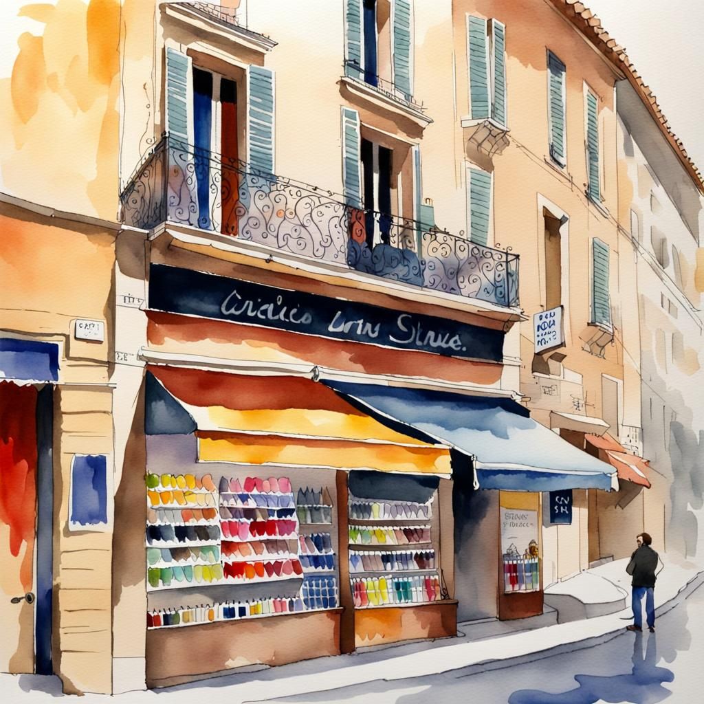 Watercolor Art Supply Store in Nice, France