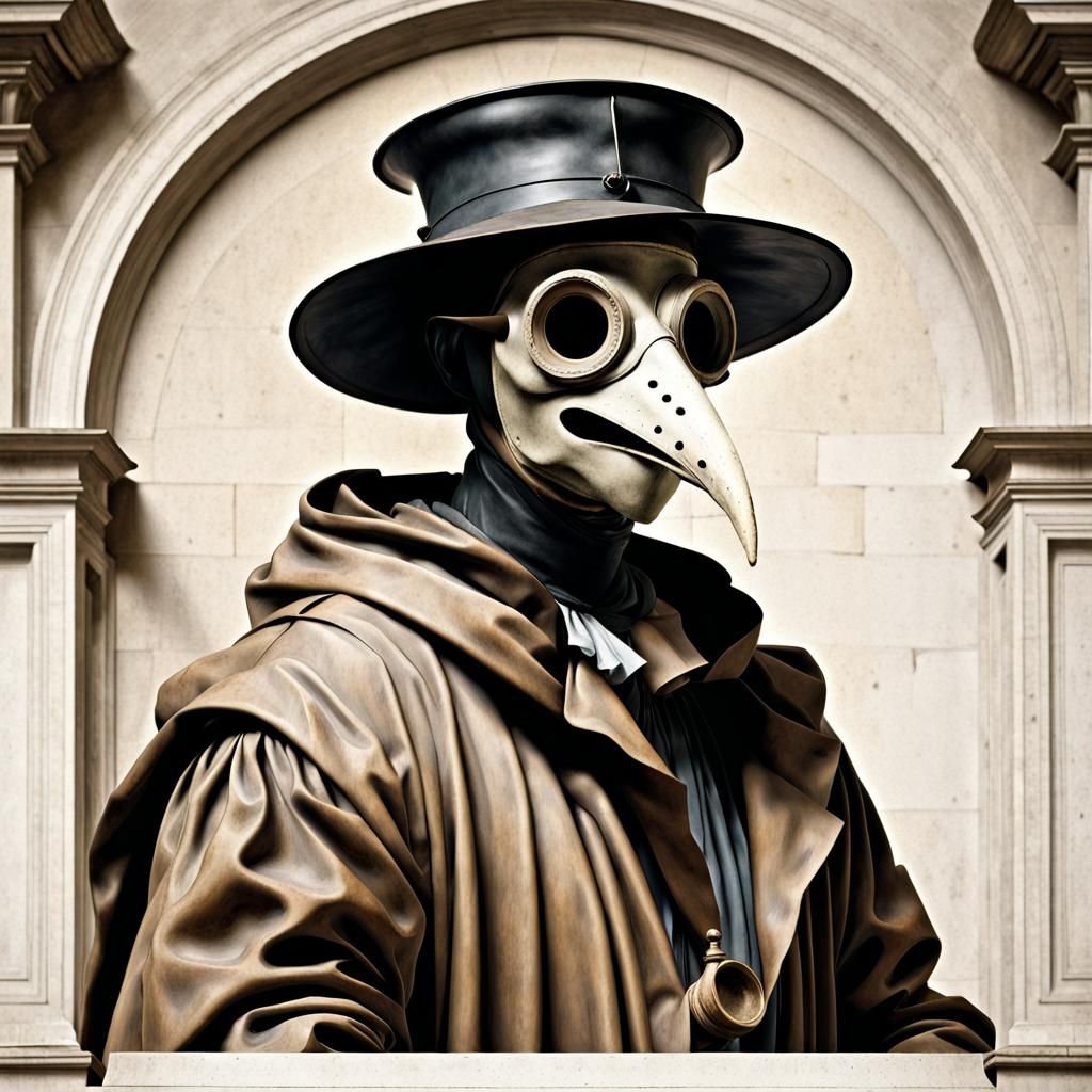 Renaissance Plague Doctor Digital Art