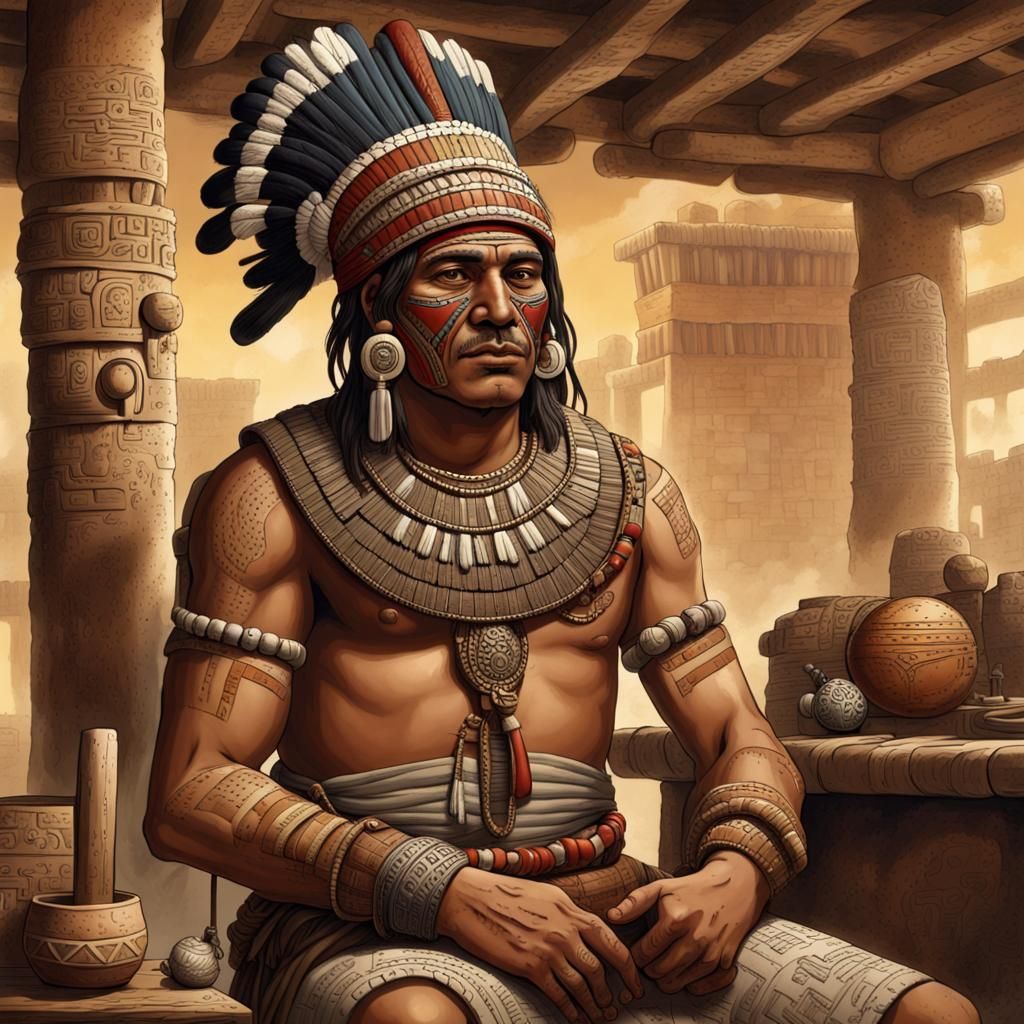 Aztec Merchant from the Ancient Age
