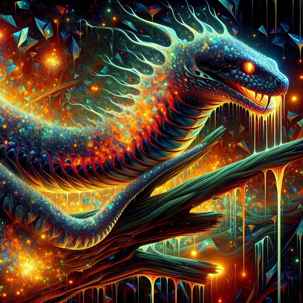 Halloween Viper with Neon Goo and Fiery Glass