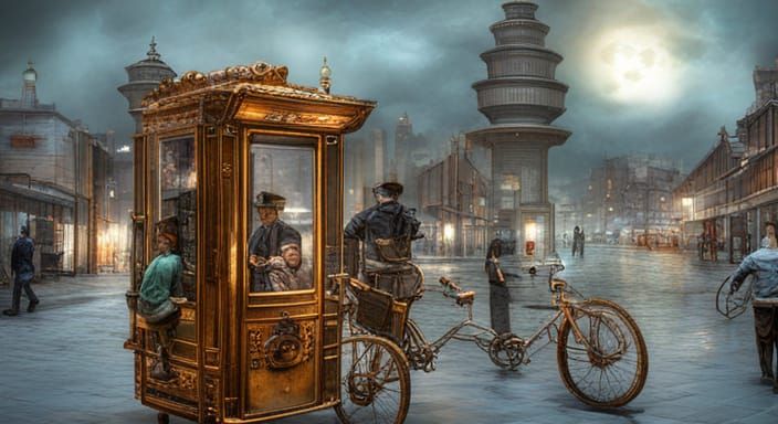Unusualy Asian steampunk scene