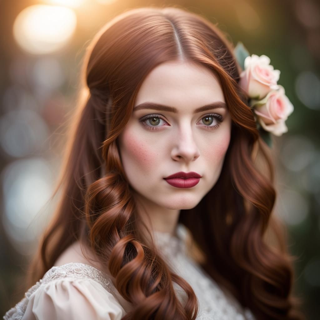 Victorian Lady Portrait in Natural Lighting