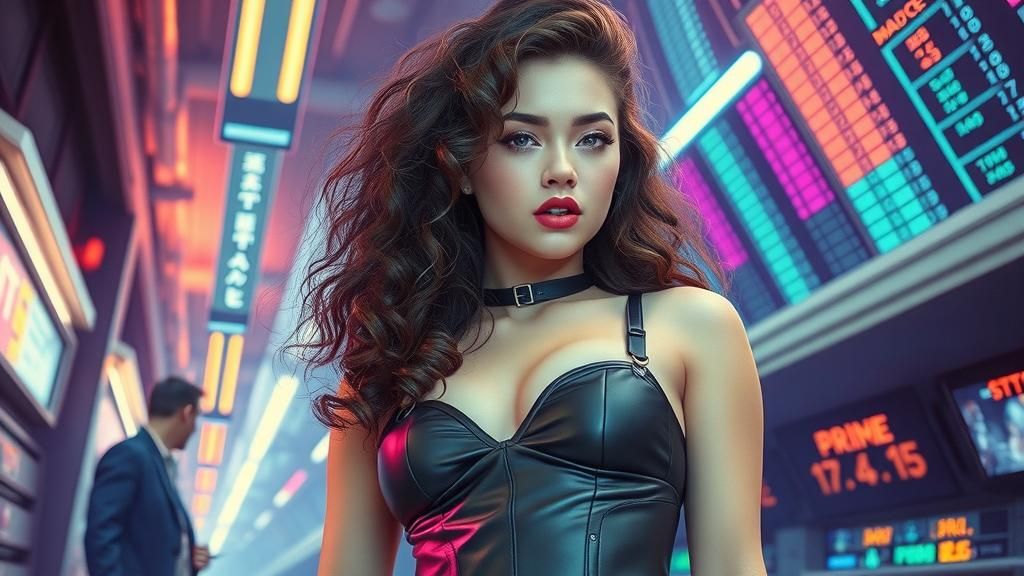 Gothic Girl in Retro-Futuristic Space Fantasy