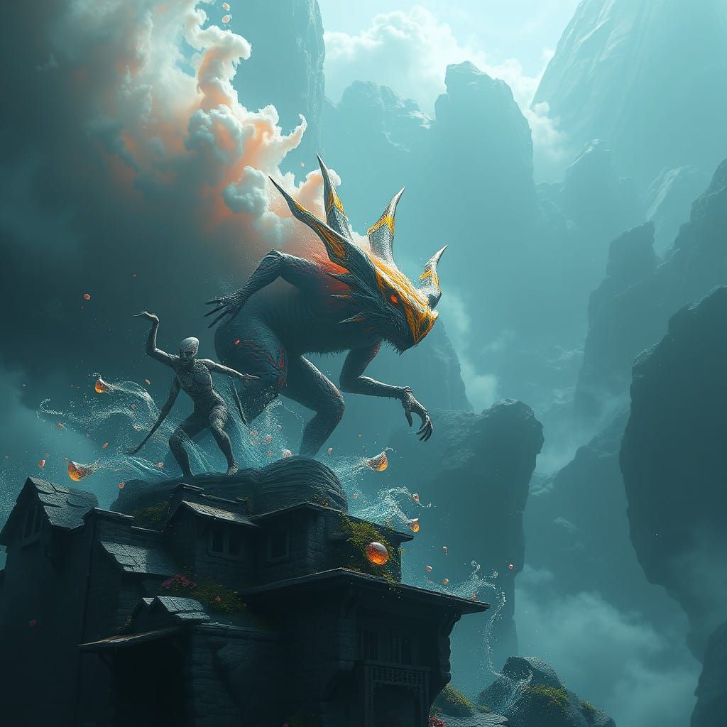 Ethereal Realms Unveiled in Vibrant Fantasy