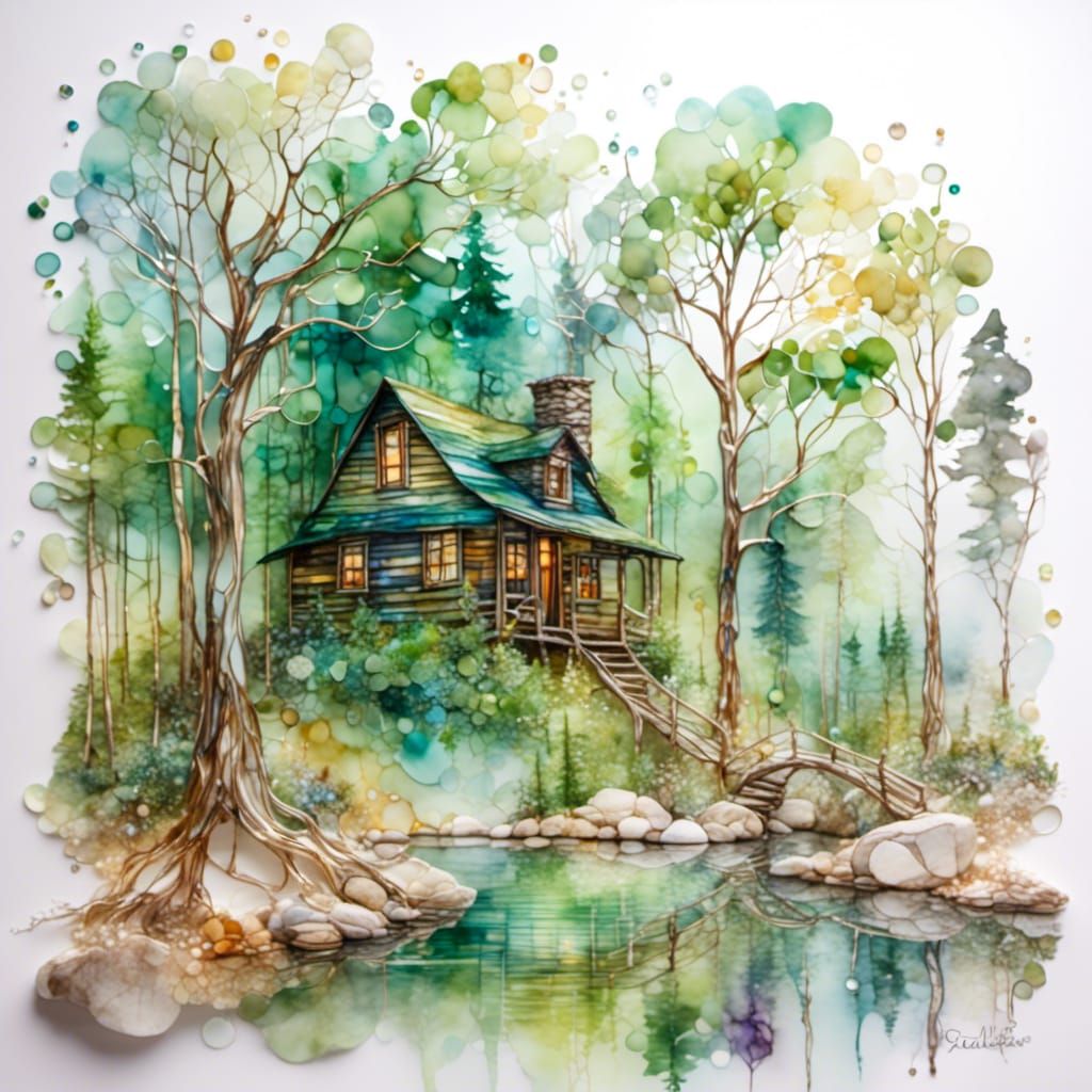 Alcohol Ink and Watercolor