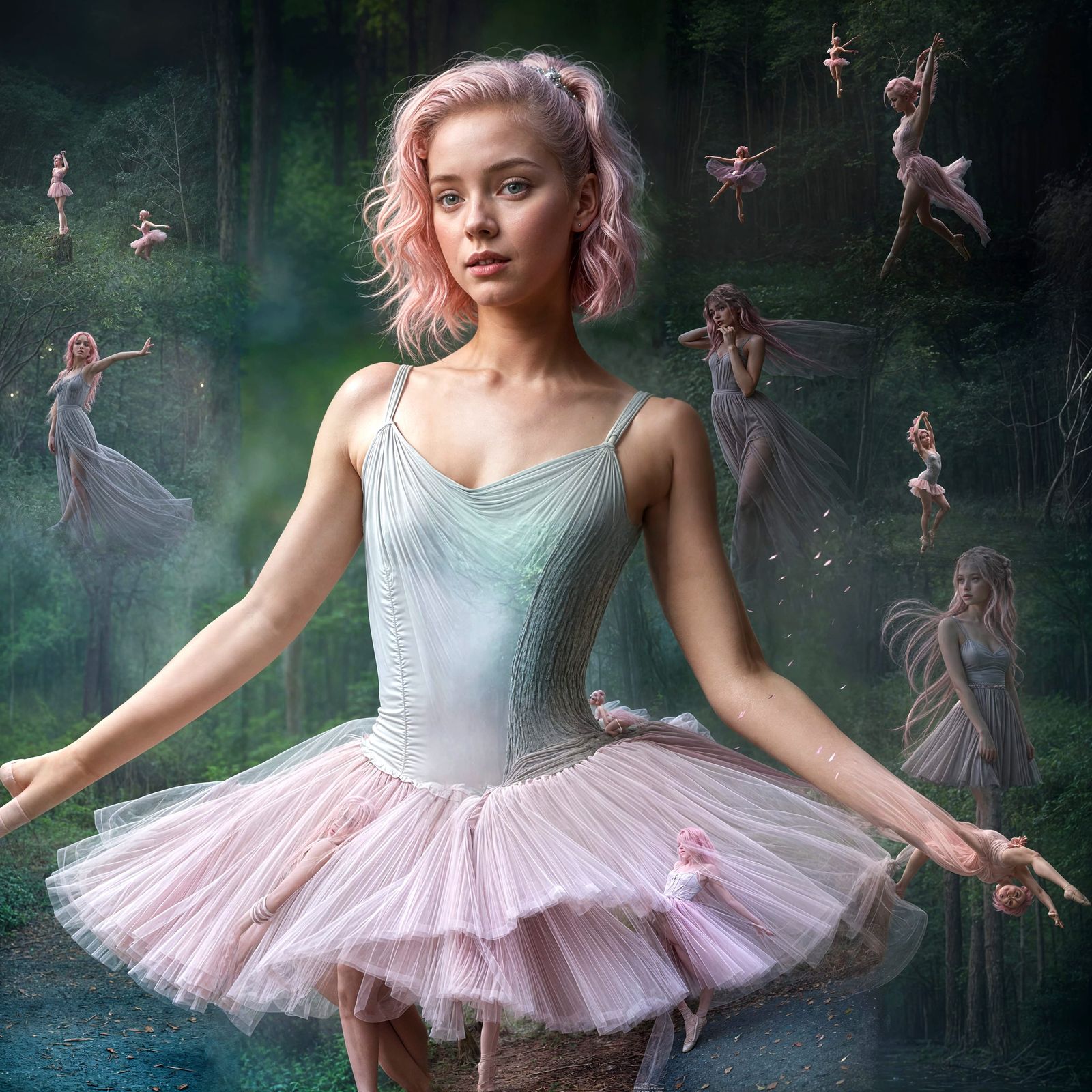 Ethereal Ballerina Fairy in Pastel Hues